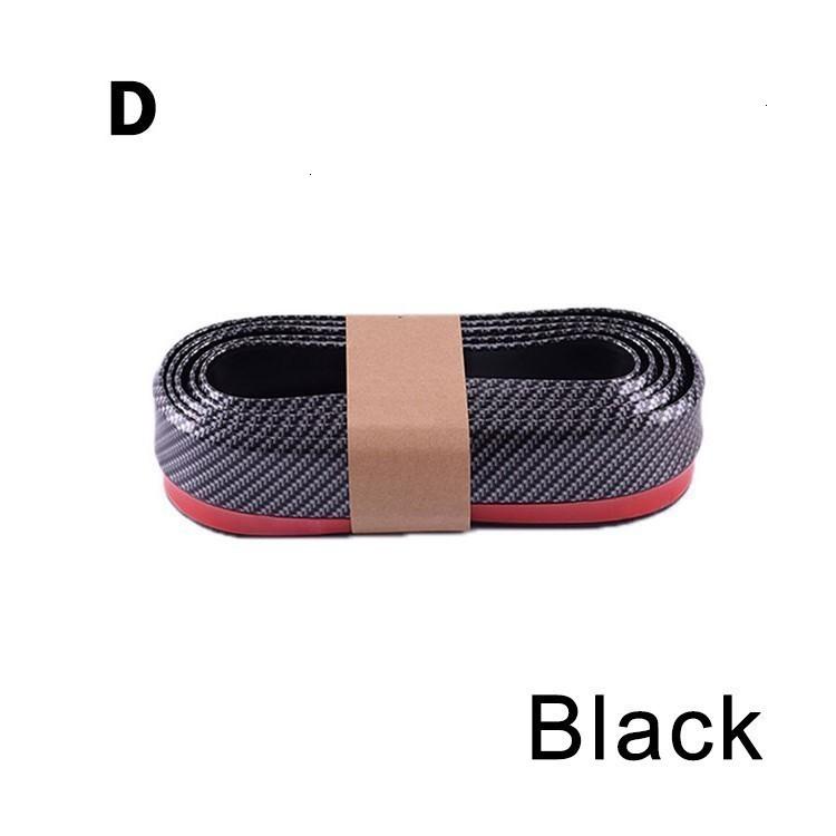 2.5M Car Bumper Protector Front Lip Carbon Fiber Rubber Car Bumper Lip Mouldings Splitter Chin Body Kits Spoiler Auto