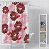 Charming Cherry Shower Curtain - Vibrant Lip & Plaid Designs for Playful Bathroom Décor, Waterproof, Easy Care & Unique Charm