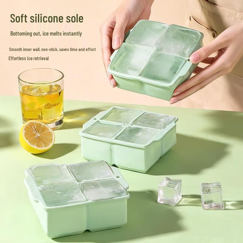 Baijie Food-Grade Silicone Large Ice Cube Mold Tray