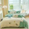 Winter Thickened Milk Velvet Embroidered Four-piece Set, Anti-static and Warm, Double-sided Velvet Quilt Cover, Coral Velvet Bedding
