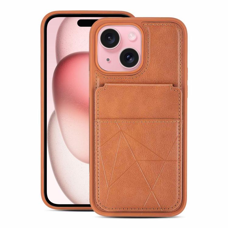 Multifunctional Vertical Flip Card Wallet Holder Vegan Leather Back Phone Case