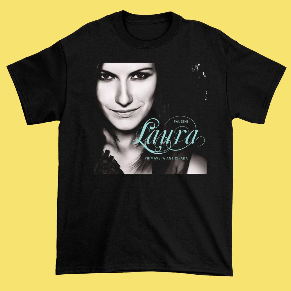 LAURA PAUSINI PRIMAVERA Unisex Gift Fans S-234XL Black Shirt