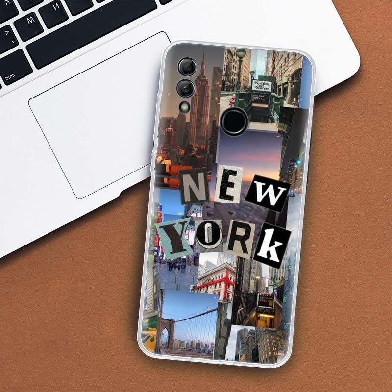 NYC New York City Cover Phone Case For Huawei Y5 Y6 Y7 Y9S P Smart Z 2021 2019 Honor 10 Lite 9 20 9X 8S 8X 8A Pro 20i Coque