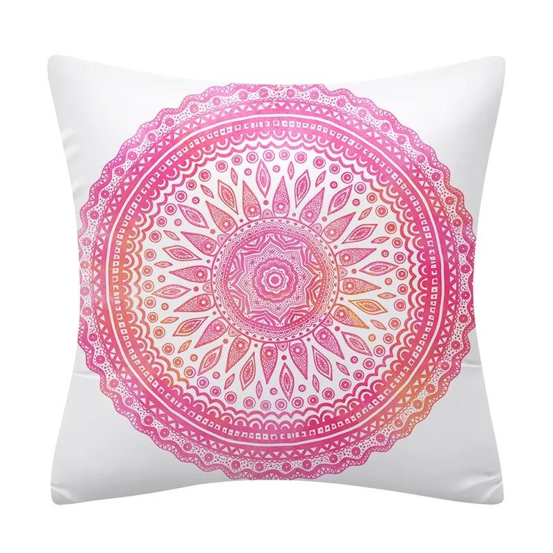 Ethnischer Stil Sofakissen Blau und Gelb Mandala Muster Kissenbezug Heimdekoration Sofa Schlafzimmer Auto Kissenbezug