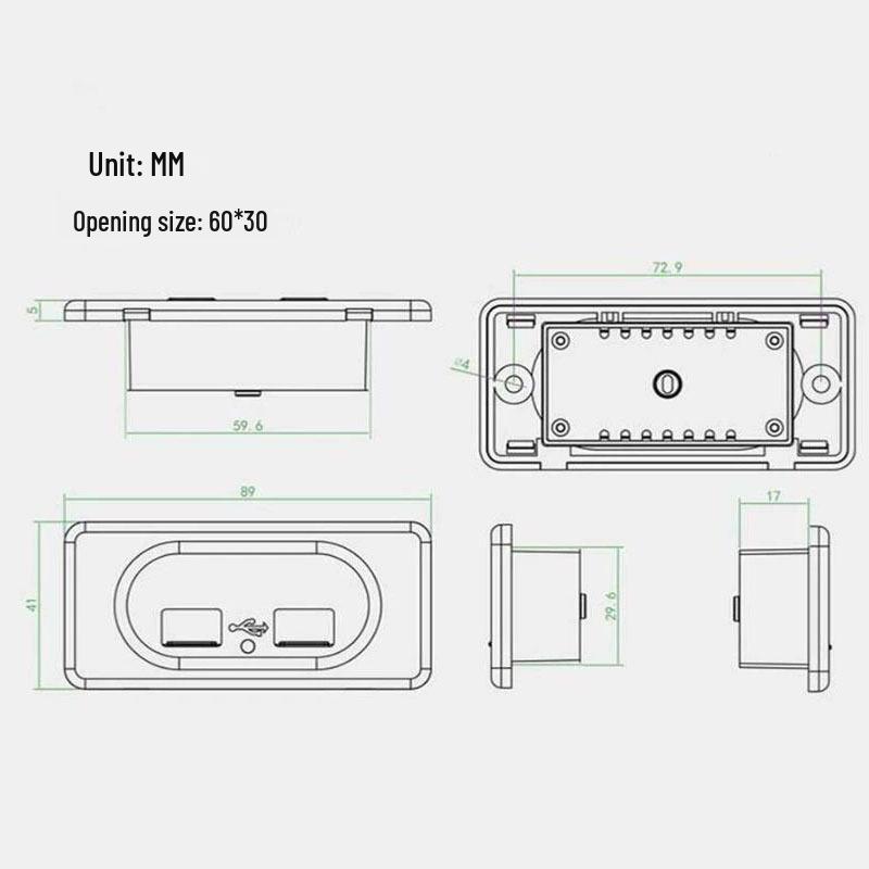 3.1A USB Car Charger Panel for RVs - Hot Sale