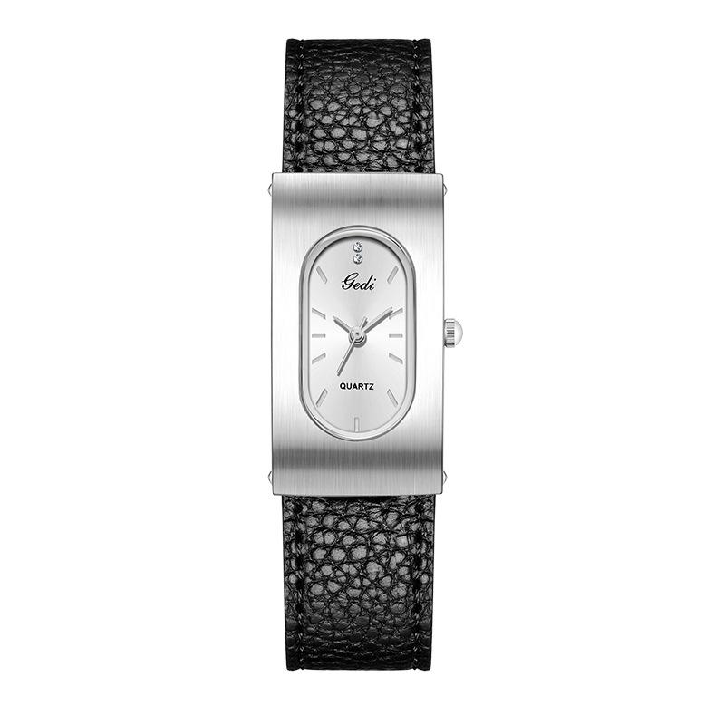 Retro Simple Belt Watch Niche High-End Oval Quartz Women S Watch Guangzhou High-Value Watch