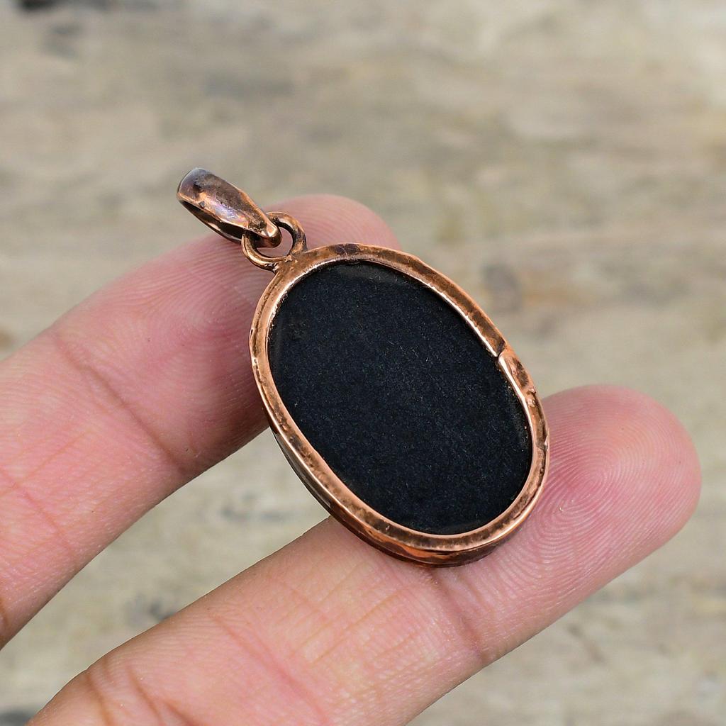 Abalone Shell Pendant Electroformed Copper Pendant Gemstone Pendant Electroformed Jewelry Handmade Pendant Anniversary Gifts Copper Jewelry