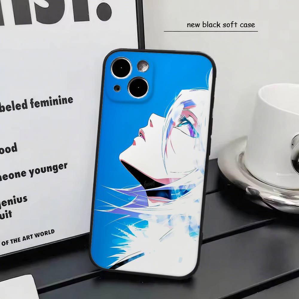 anime bleach for iPhone 15 16 14 Plus 13 12 11 17 Pro Max 17 Air Black Soft Phone Cover