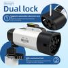EVqiaoyi NACS to Type2 EV Adapter 32A 7KW from Tesla Pile to Type2 EV Charging Converter for EU Standard Cars