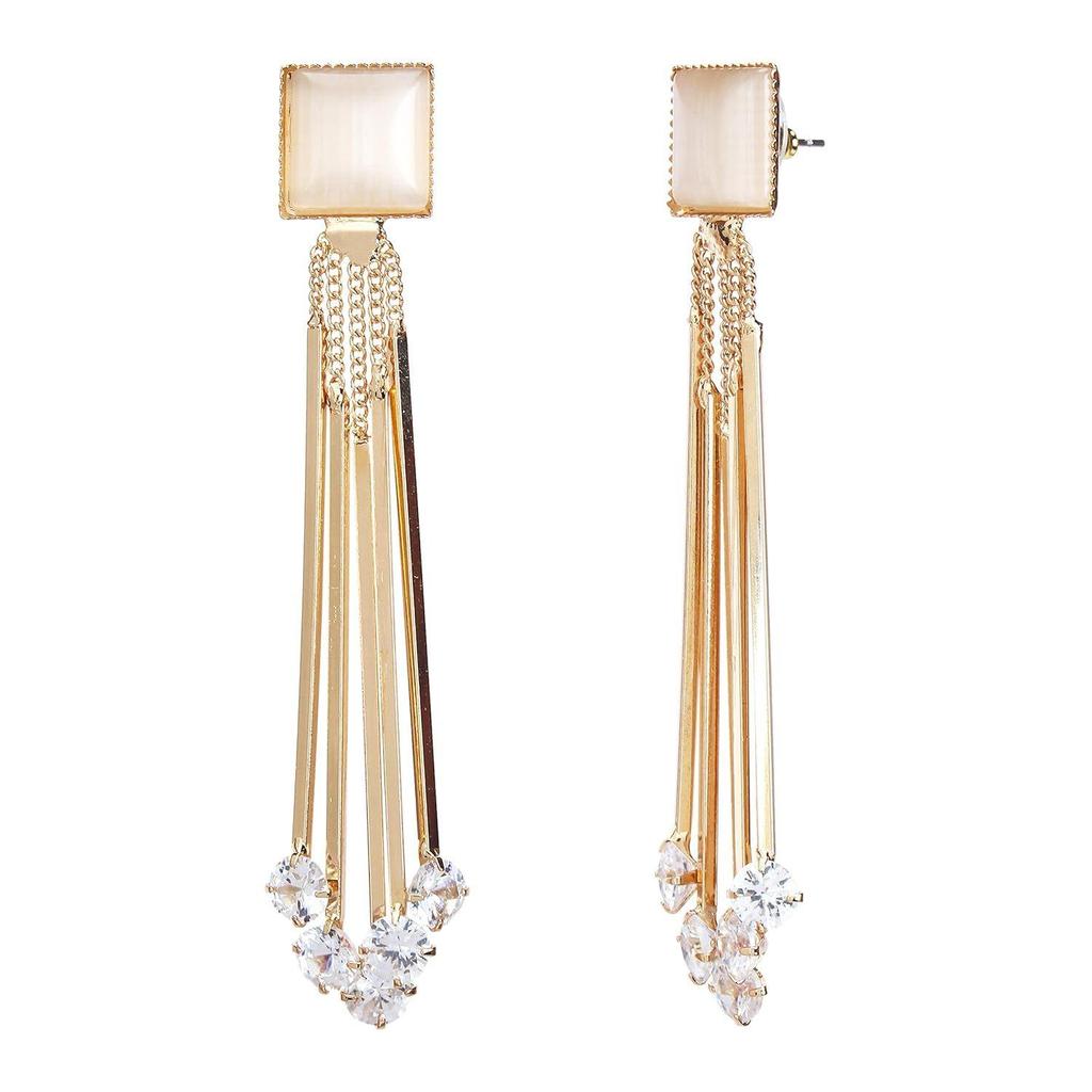 Jewellery for women Crystal Earings Gold Plated Dangler Earrings for Girls and Women