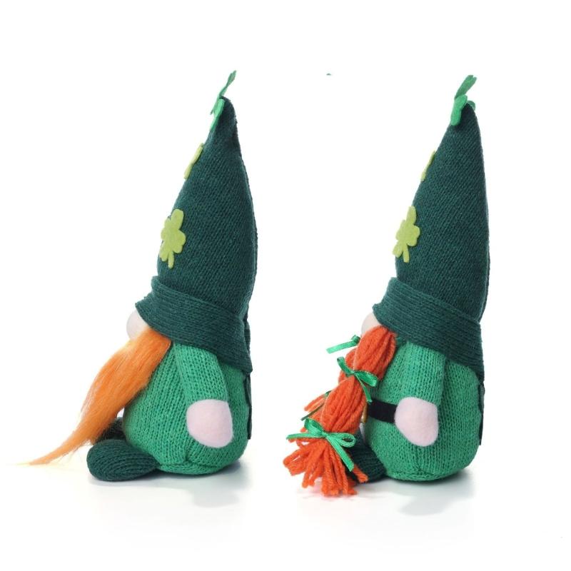 Patricks Day Decoration,Patricks Day Plush Gnomes Handmade Tomte Patricks Day Decorations for Home Office Table Ornament