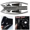 For Mercedes Benz CLS W218 2012-2017 Sedan Window Chrome Delete Blackout ABC Pillars Glossy Black Stickers