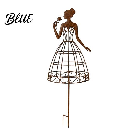 Romantic Plant Stand for Climbing Flowers Vintage Lady Garden Trellis Stake Rustic Art Decor Yard Elegant Woman Silhouette Artistic Female