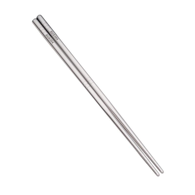 304 Stainless Steel Non-Slip Heat-Resistant Chopsticks - Six-Ring Design for Household and Commercial Use