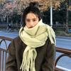 New Women Thick Shawl Wraps Scarf Winter Warm Fashion Solid Color Pashmina Scarves Long Tassel Hijab Stoles Bufanda Mujer