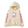 Strawberry Milk Cartoon Printing Hoodies Long Sleeve Hooded Sweatshirts Kawaii Clothing for Girls Moletom Feminino