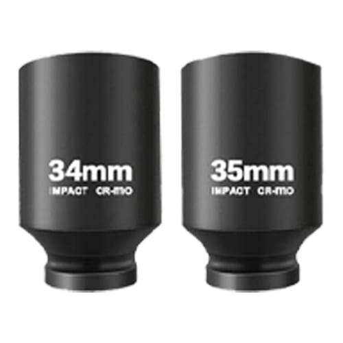 Deep Socket Set, Metric Deep Socket Set, Impact Socket Set, 6-Point Design, 27mm-41mm, 10-Piece Set, Hex Socket Set with Storage Case