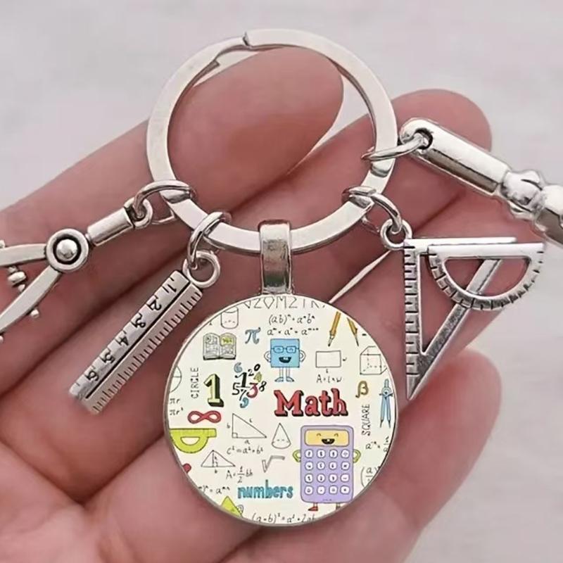 Mathe-Lehrer Schlüsselanhänger Mathematisches Werkzeug Schlüsselanhänger Inspirierendes Geschenk für Frauen Männer Unisex Taschenzubehör