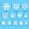 4 sheets/set Christmas Window Stickers - Static White Snowflake and Winter Decorations, Reusable Plastic Holiday Decoration