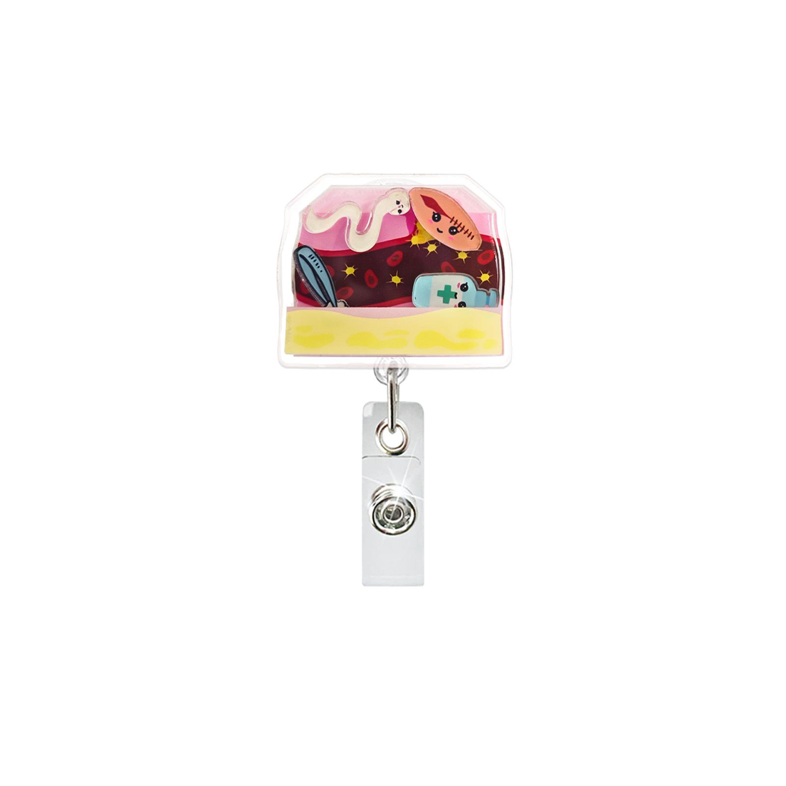 

Nurse Id Holder Compact Retractable Badge Clip Id Card Holder Stylish Acrylic Badge Holder For Exhibitions Schools Office