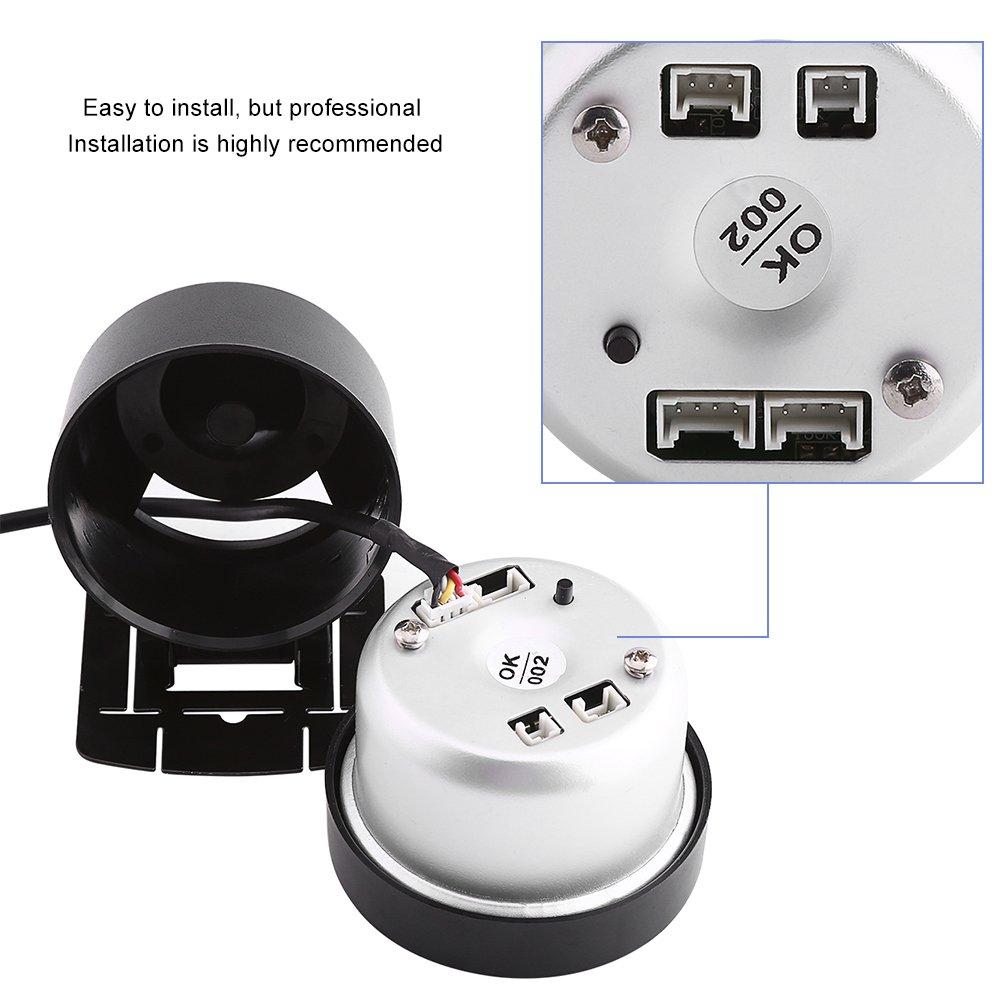 Temperaturanzeige, Universelle Digitale Blaue LED Temperatur Temperaturanzeige 20-120℃ Bereich Messgerät Auto Rennauto