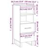 VidaXL Buffet Concrete Grey 34.5x34x90 Cm Engineered Wood 828696
