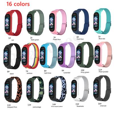 Nylon Elastic Replacement Bracelet for Xiaomi MI Band 7 6 5 Strap Sport Breathable Wristband 4 3 Smart Watch Accessories Loop
