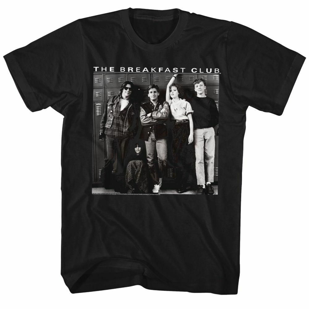 Breakfast Club Locker Group Shot Black Adult T-Shirt XXXL