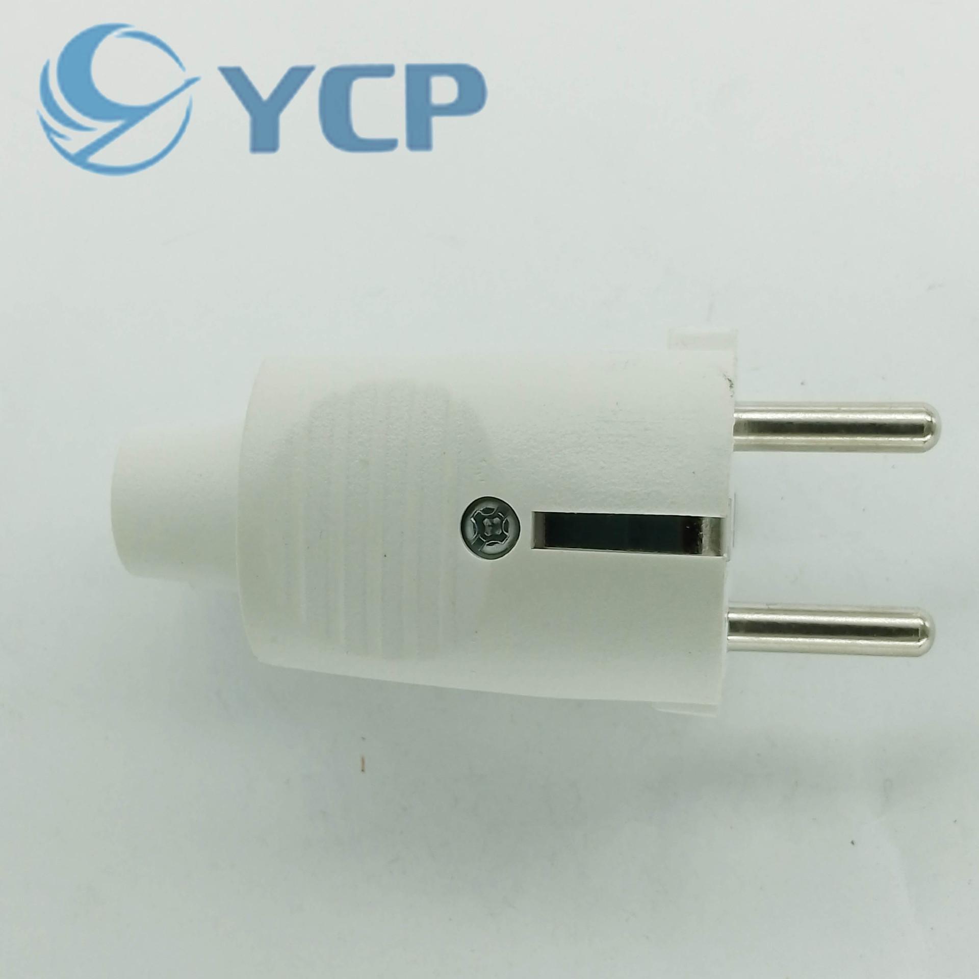 

16A European/German/French Plug Adapter, Two Round Pins, Compatible with Russia & Korea