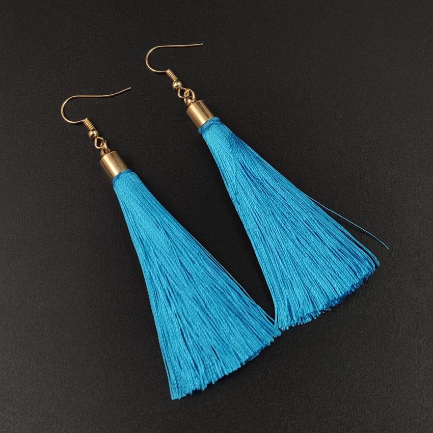 Vintage Red Tassel Earrings: Retro Ethnic Style Chandelier for Women