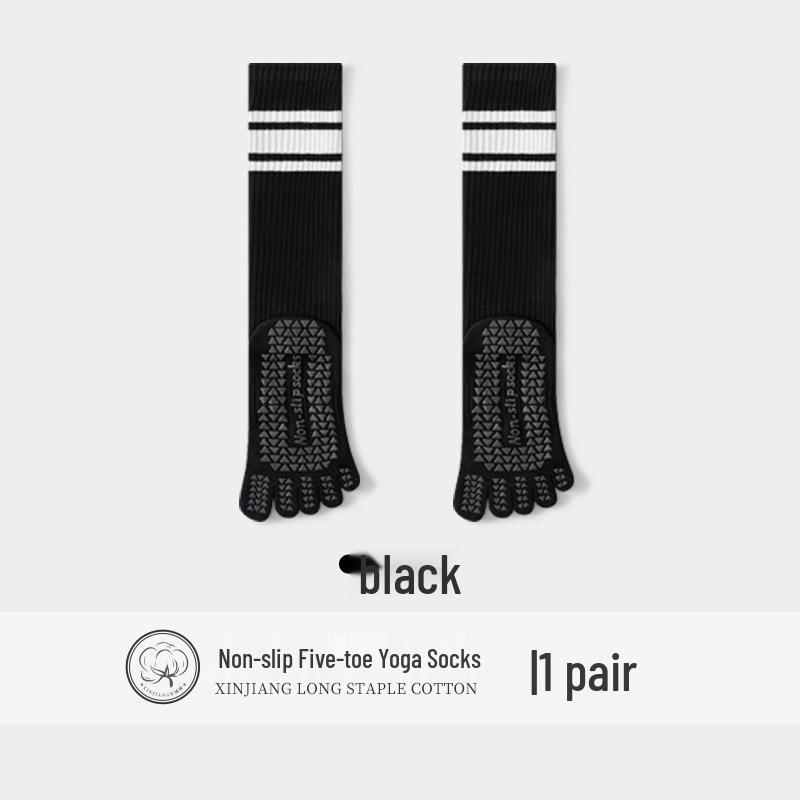 Women's Non-Slip Five-Toe Yoga & Pilates Socks - Professional Cotton Split-Toe Design