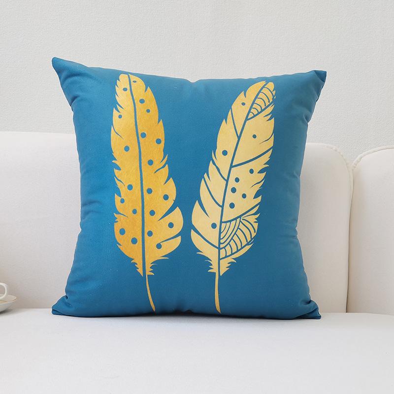 Nordic Ins Style Pillowcase Macaron Color Modern Simple Orange Sofa Car Cushion Cover Cushion Cover Pillowcase