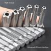 10Pcs 50mm Blossom Head Screwdriver Bit Set 1/4inch Hex Security Screwdriver Drill Magnetic Screwdriver Bit Tool