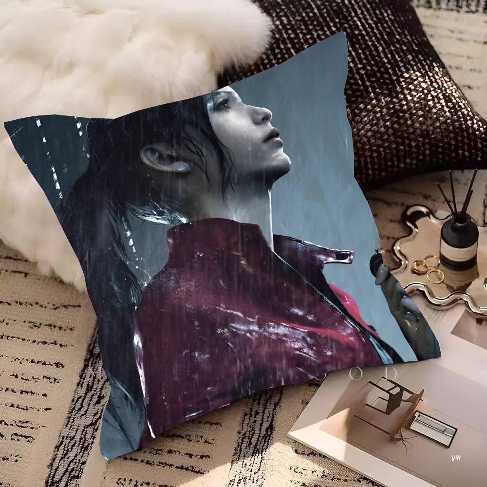 Game R-Resident Leon Kennedy Evil Pillow Case Square Pillow Bedroom Sofa Leisure Comfort Cushion Car Living Room Home Decoration