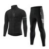 Cycling Sets WOSAWE Mens Winter Thermal Jacket Pants Gel Padded