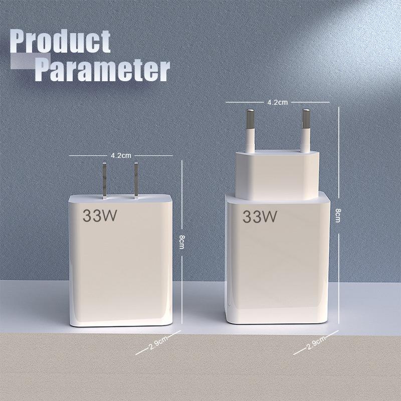 33W Usb Gan Phone Charger For Iphone For Samsung Huawei Xiaomi Pd Usb-A Fast Charging Power Adapter Smart Phone Tablet Trip