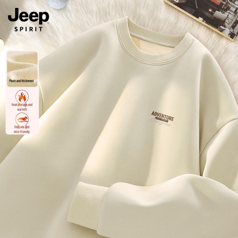 JEEP SPIRIT Men's Loose Fit Fleece Lined Hoodie