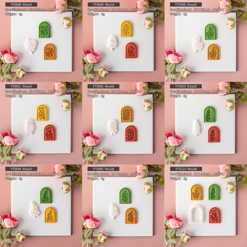 Flower Shape Soft Pottery Clay Polymer Cutter Hollow French Earrings Cut Mold for Earring Jewelry Pendant Making