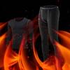 Men's Quick-Dry Basketball Compression Set - Fleece-Lined Long Sleeve Fitness Base Layer