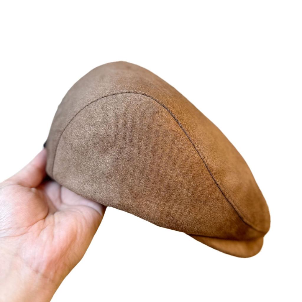 Autumn and Winter Suede Retro Progressive Hat Feminine Versatile Simple Design Duck Tongue Beret Hat Fashionable Solid Color Trend
