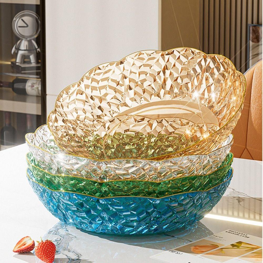 Blumenförmige Dessert-Salatschale Diamant Snackteller Exquisite Obstplatte Wohnzimmer