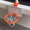 Mini Desktop Basketball Hoop with Self-Adhesive Mount Stress Relief Finger Basketball Set for Office Home Portable Fun Tabletop Game Creative Desk