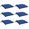 Chair Cushions 6 Pcs Blue 40 X 40 X 7 Cm Oxford Fabric
