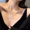 Korean Fashion Sex Heart Titanium Steel Necklace Simple Trend Micro -Inlaid Zircon Pendant Cold Wind Necklace Jewelry Wholesale