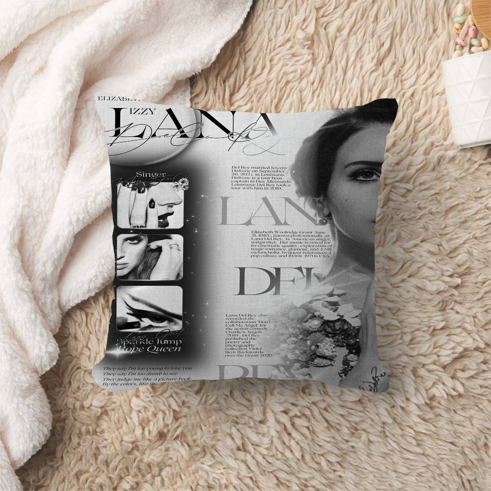 

Singer LLana DDel RRey Pillow Gifts Home Office Furnishings Bedroom Sofa Car Cushion Cover case xcm 30x30 cm