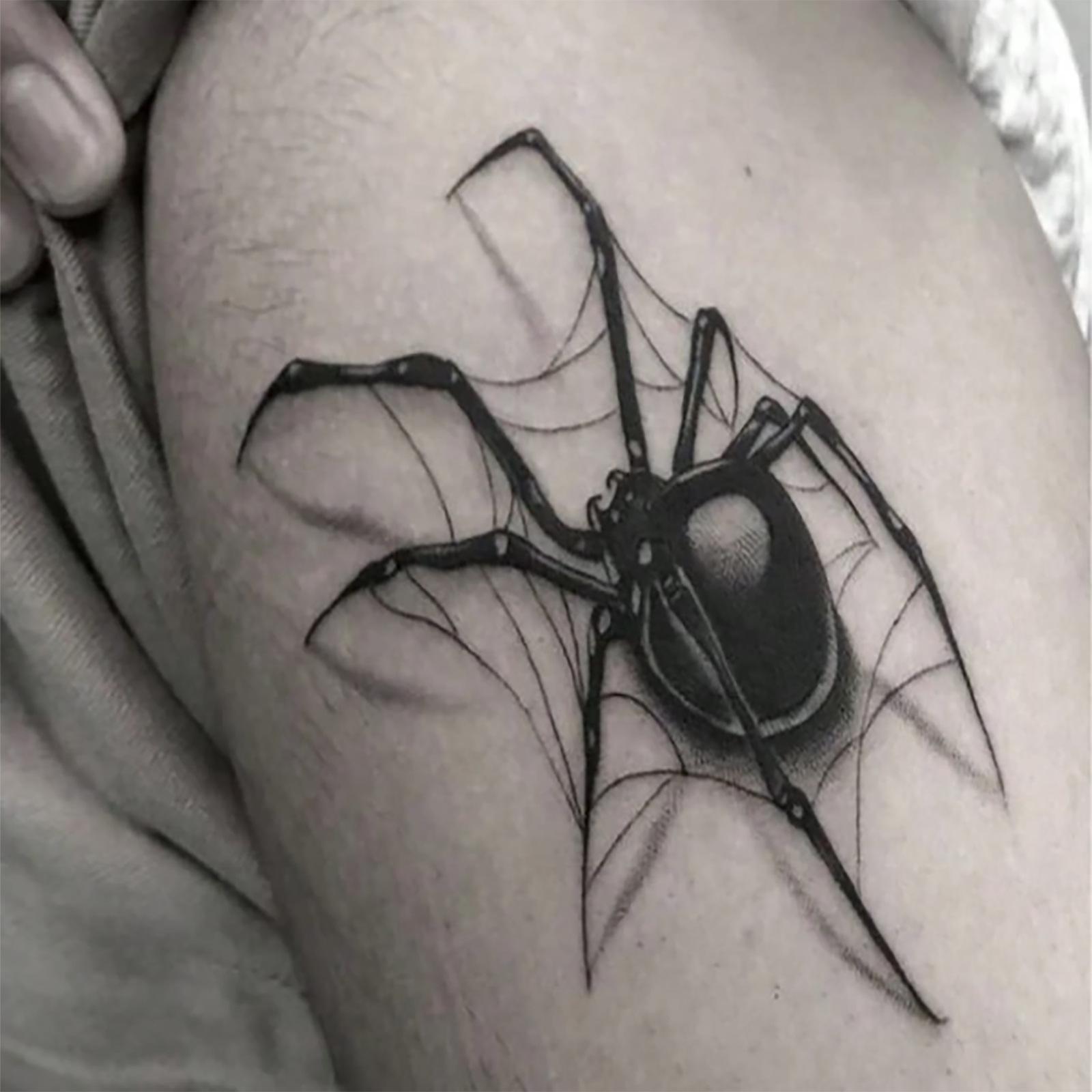 Glow Makeup Unisex Herbal Domineering Personality Spider Tattoo Sticker Semi-Permanent Ins Tattoo Sticker Waterproof Lasting Men And Women