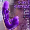 Vibrator Dildo Rabbit Sex Toys - G Spot Vibrator Massager, Clitoral Nipple Stimulation with 14 Vibrations and 7 Tongue Licks, Adult Sex Toys