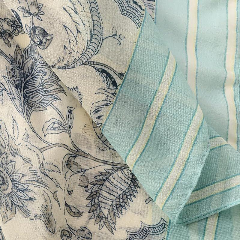 Used [New] [Eternal Leaf] Tassel Stole for Women, Large Scarf, Gauze-like Shawl, Sun Protection, UV Cut, UV Protection FT34509 (03. Leaf Green)