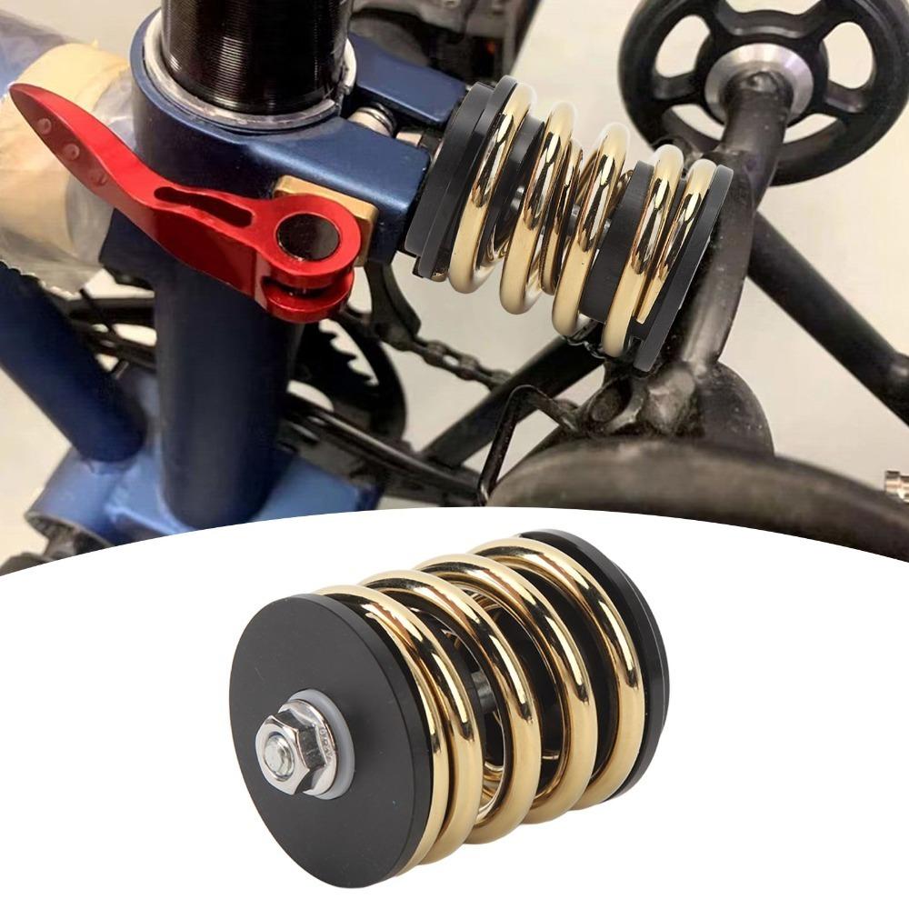Steel, Engineering Plastics Folding Bike Rear Shock Absorber Easy Installation Bicycle Suspension for Brompton Folding Bicycles золотой