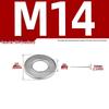 304 Stainless Steel Serrated Single-Sided Anti-Slip Lock Washer, Disc/Saddle Type, Sizes M3-M8